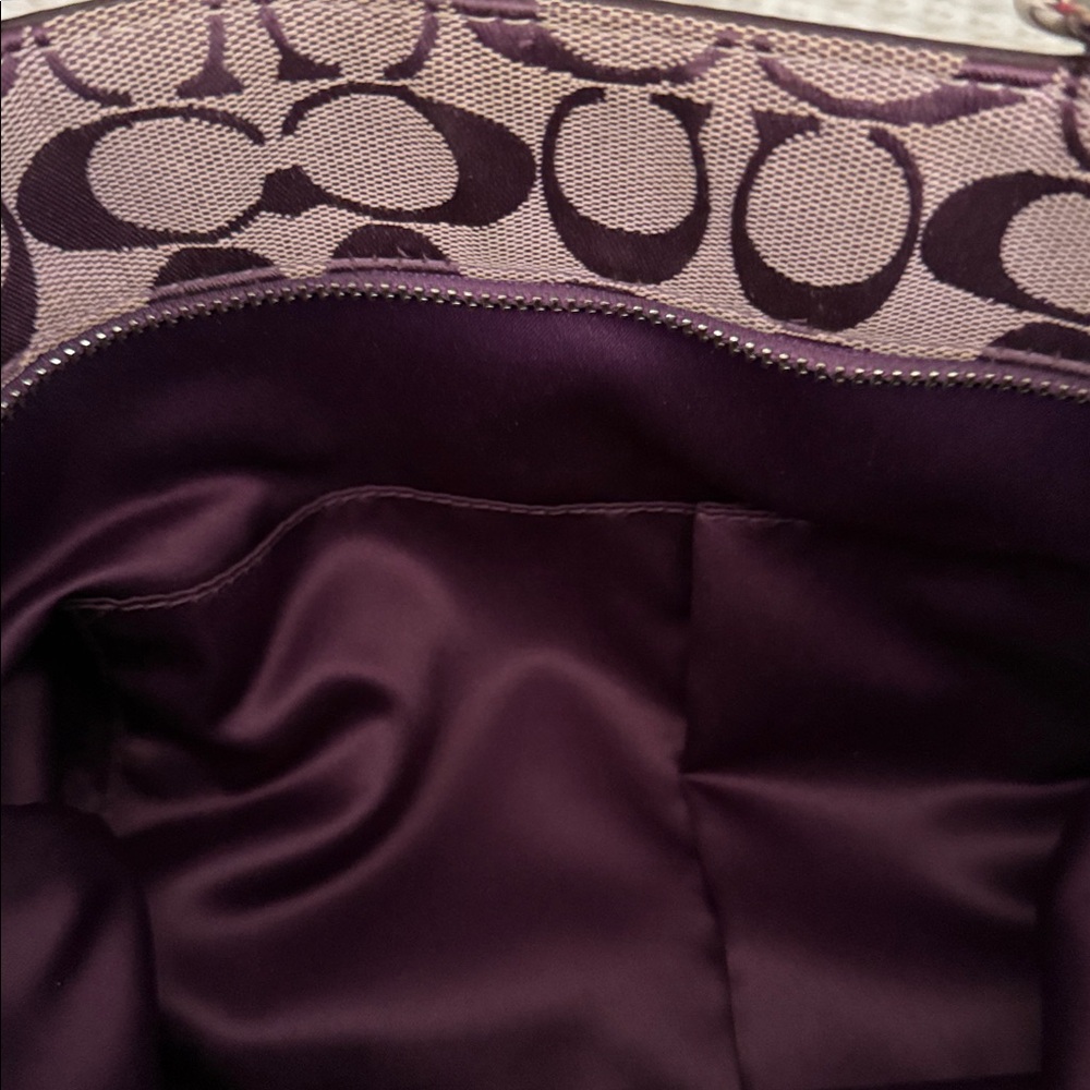 Coach Burgundy and Pink Shoulder Bag - Picture 8 of 11